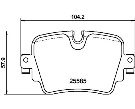 Brake pad set, disc brake 8DB 355 021-161 Hella, Image 4
