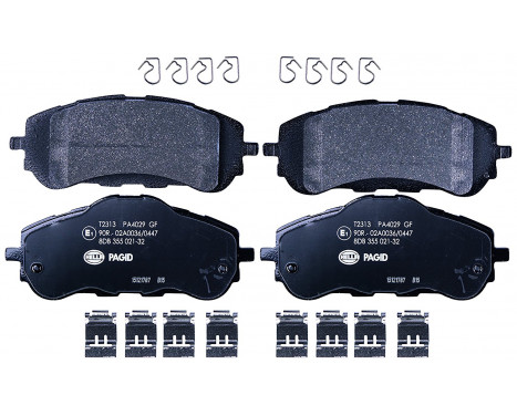 Brake Pad Set, disc brake 8DB 355 021-321 Hella