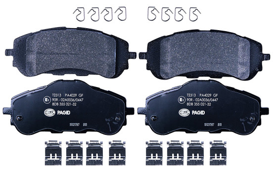 Brake Pad Set, disc brake 8DB 355 021-321 Hella