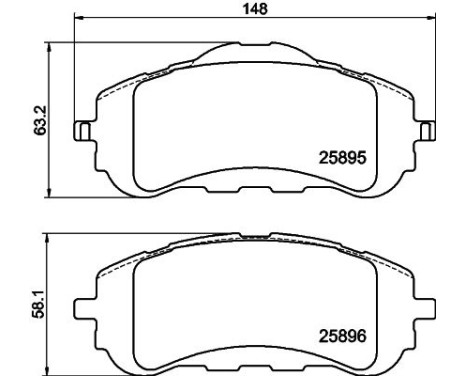 Brake Pad Set, disc brake 8DB 355 021-321 Hella, Image 7