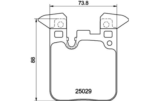 Brake pad set, disc brake 8DB 355 021-341 Hella, Image 4