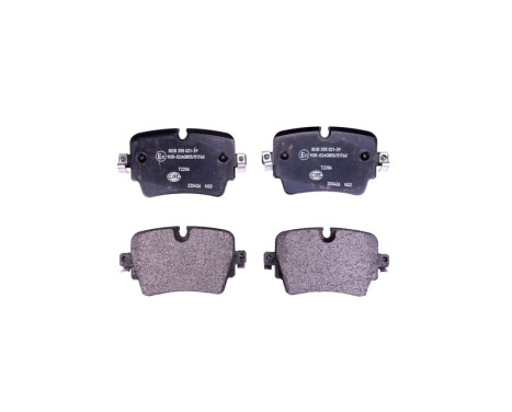 Brake pad set, disc brake 8DB 355 021-391 Hella