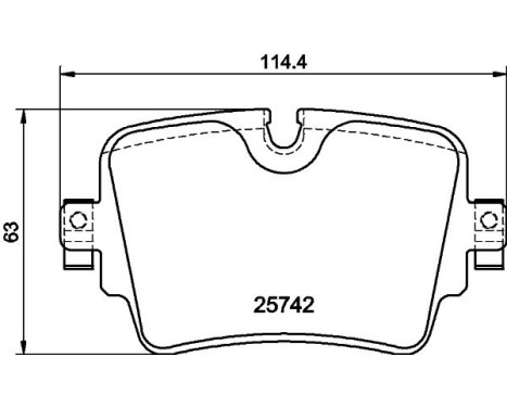 Brake pad set, disc brake 8DB 355 021-391 Hella, Image 4