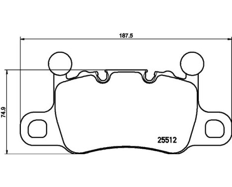 Brake pad set, disc brake 8DB 355 021-401 Hella