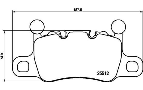 Brake pad set, disc brake 8DB 355 021-401 Hella