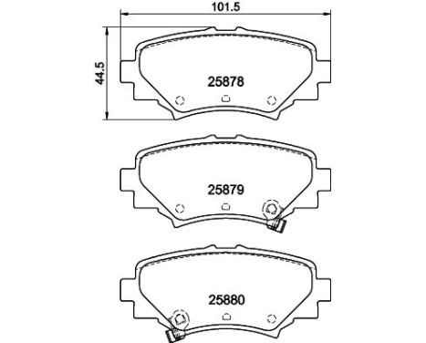 Brake Pad Set, disc brake 8DB 355 021-411 Hella, Image 7