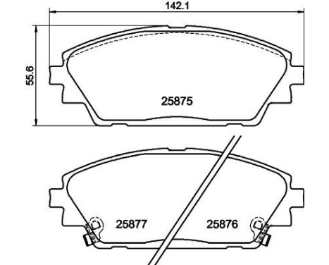 Brake pad set, disc brake 8DB 355 021-421 Hella, Image 4