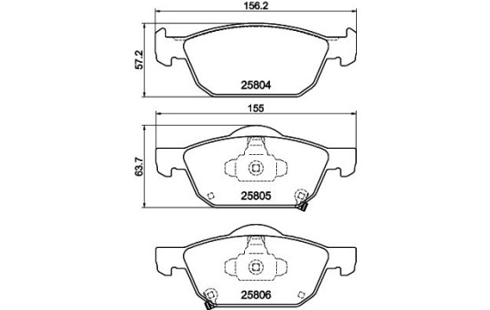 Brake Pad Set, disc brake 8DB 355 021-431 Hella, Image 7