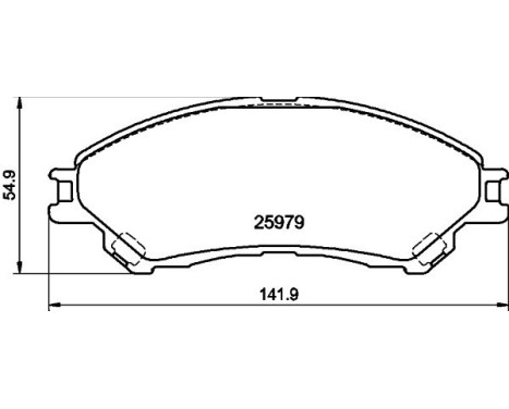 Brake pad set, disc brake 8DB 355 021-461 Hella, Image 4