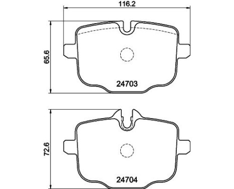 Brake pad set, disc brake 8DB 355 021-631 Hella, Image 4