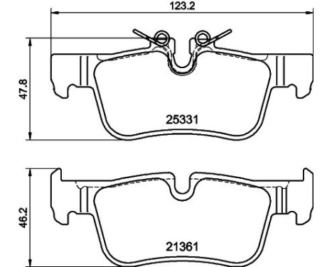 Brake Pad Set, disc brake 8DB 355 021-681 Hella, Image 4