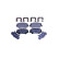 Brake pad set, disc brake 8DB 355 021-781 Hella