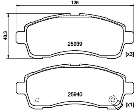 Brake pad set, disc brake 8DB 355 021-871 Hella, Image 4