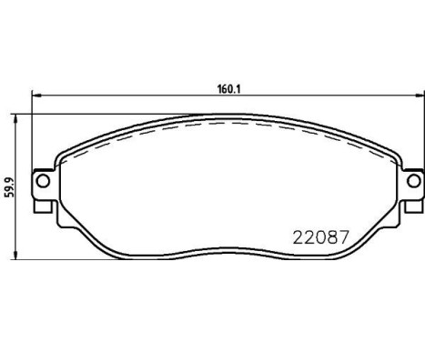 Brake pad set, disc brake 8DB 355 021-891 Hella, Image 4
