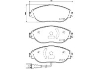 Brake pad set, disc brake 8DB 355 021-971 Hella