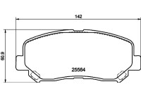 Brake pad set, disc brake 8DB 355 021-981 Hella