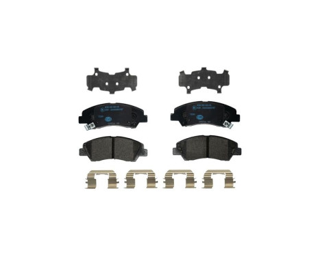 Brake pad set, disc brake 8DB 355 023-001 Hella