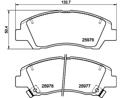 Brake pad set, disc brake 8DB 355 023-001 Hella, Image 4