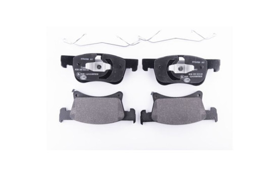 Brake pad set, disc brake 8DB 355 023-021 Hella
