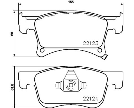 Brake pad set, disc brake 8DB 355 023-021 Hella, Image 4