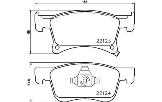 Brake pad set, disc brake 8DB 355 023-021 Hella, Image 4