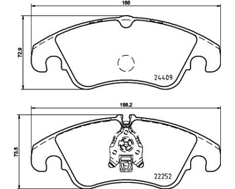 Brake pad set, disc brake 8DB 355 023-221 Hella, Image 4