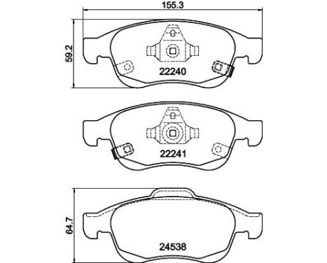 Brake pad set, disc brake 8DB 355 023-251 Hella, Image 4