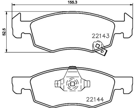 Brake pad set, disc brake 8DB 355 023-261 Hella, Image 4