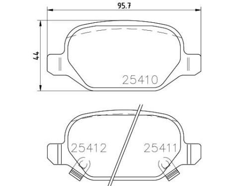 Brake pad set, disc brake 8DB 355 023-271 Hella, Image 4