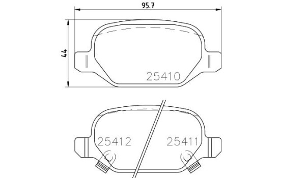 Brake pad set, disc brake 8DB 355 023-271 Hella, Image 4