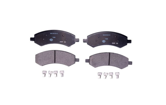Brake pad set, disc brake 8DB 355 023-331 Hella
