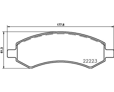 Brake pad set, disc brake 8DB 355 023-331 Hella, Image 4