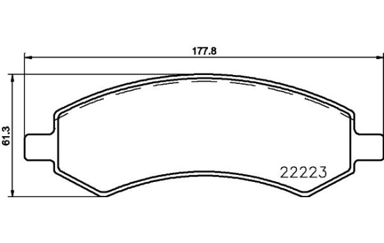 Brake pad set, disc brake 8DB 355 023-331 Hella, Image 4