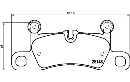 Brake pad set, disc brake 8DB 355 023-371 Hella