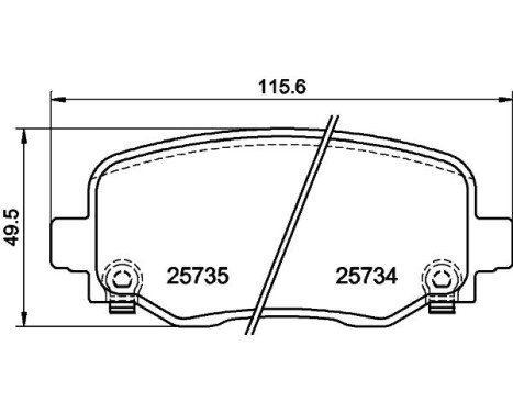 Brake pad set, disc brake 8DB 355 024-701 Hella, Image 4
