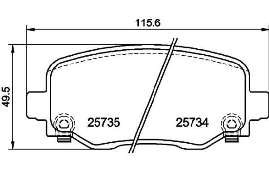Brake pad set, disc brake 8DB 355 024-701 Hella, Image 4