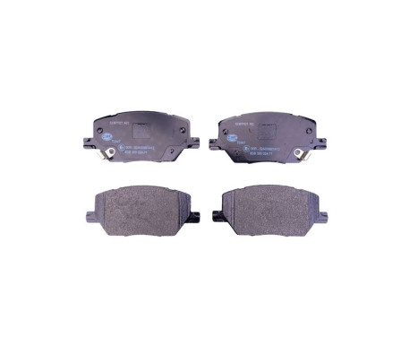 Brake pad set, disc brake 8DB 355 024-711 Hella