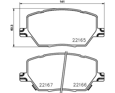 Brake pad set, disc brake 8DB 355 024-711 Hella, Image 4