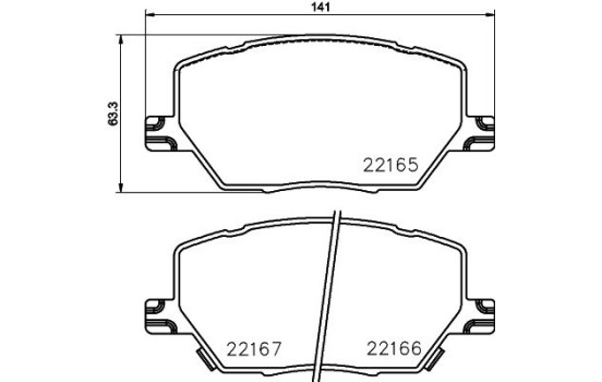 Brake pad set, disc brake 8DB 355 024-711 Hella, Image 4