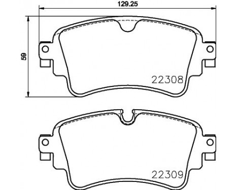 Brake pad set, disc brake 8DB 355 024-791 Hella Pagid GmbH