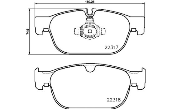 Brake pad set, disc brake 8DB 355 024-801 Hella, Image 4