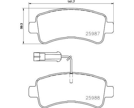 Brake pad set, disc brake 8DB 355 024-871 Hella, Image 4