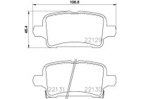 Brake pad set, disc brake 8DB 355 024-911 Hella
