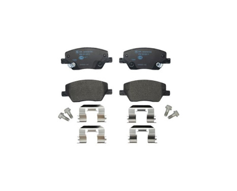 Brake pad set, disc brake 8DB 355 025-111 Hella