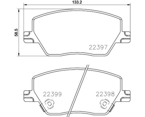 Brake pad set, disc brake 8DB 355 025-111 Hella, Image 4