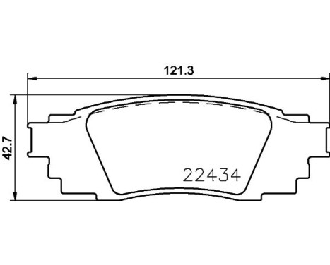 Brake pad set, disc brake 8DB 355 025-121 Hella, Image 4