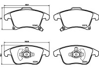 Brake pad set, disc brake 8DB 355 025-201 Hella