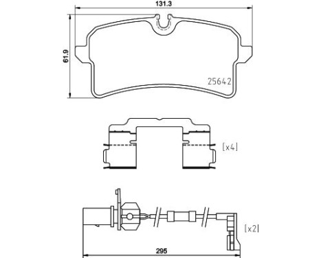 Brake pad set, disc brake 8DB 355 025-291 Hella, Image 4