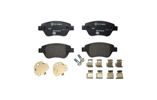 Brake pad set, disc brake 8DB 355 025-301 Hella