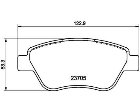 Brake pad set, disc brake 8DB 355 025-301 Hella, Image 4